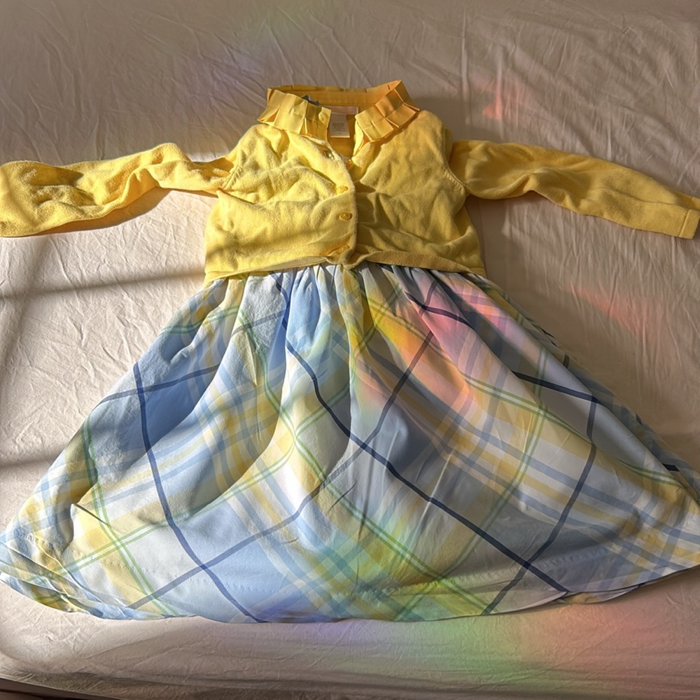 Janie and Jack afternoon tea dress and cardigan